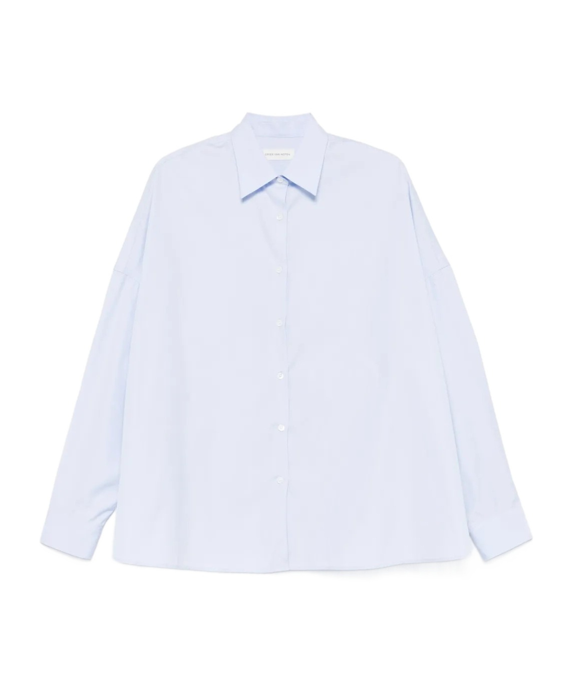 Dries Van Noten Cotton Shirt With Long Sleeves And Collared Neck In White