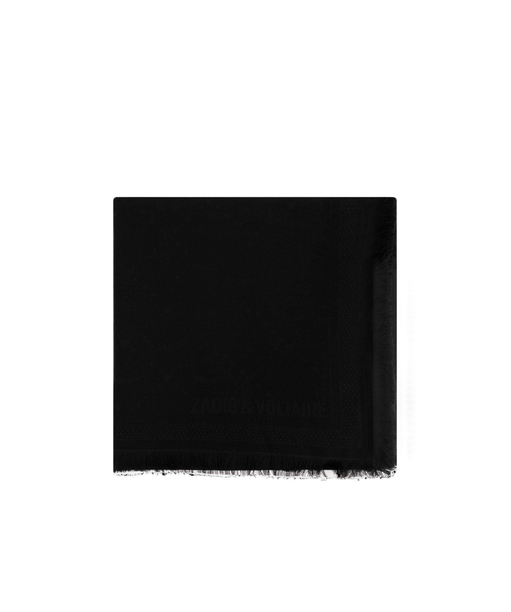 Zadig & Voltaire Fringed Scarf In Black