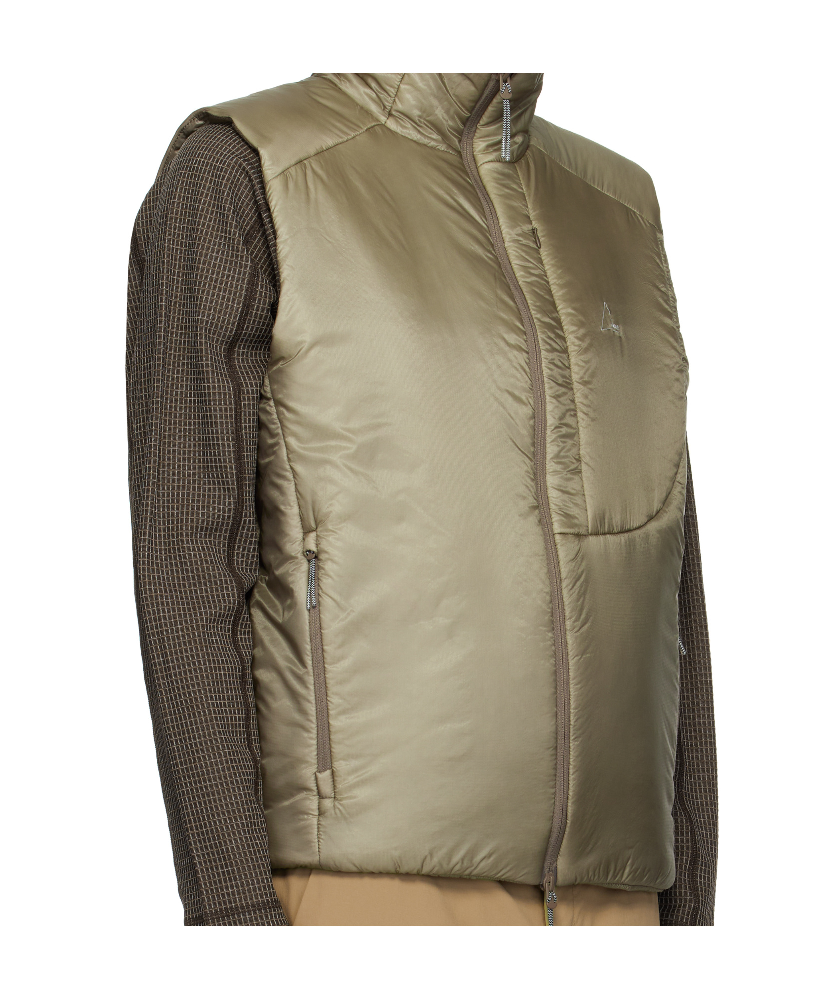 Roa Stand-collar Cotton Vest In Nude