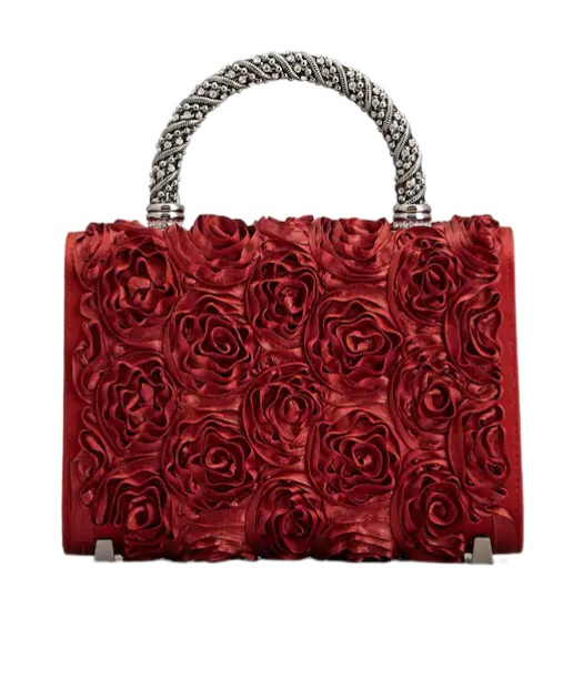 Roger Vivier Rose-embellishment Tote Bag In Red