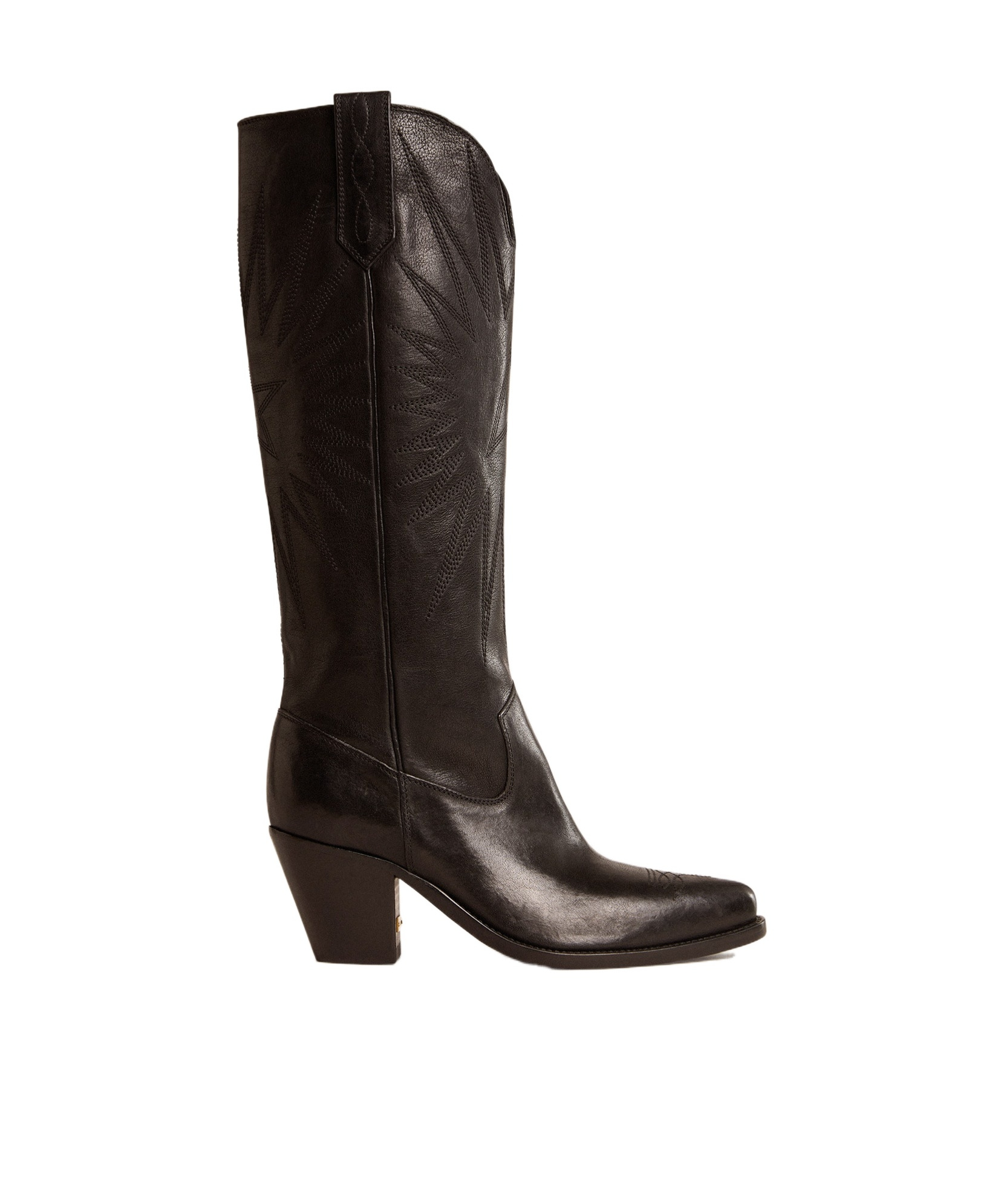 Golden Goose 85mm Wish Star Francesca Leather Boots In Black