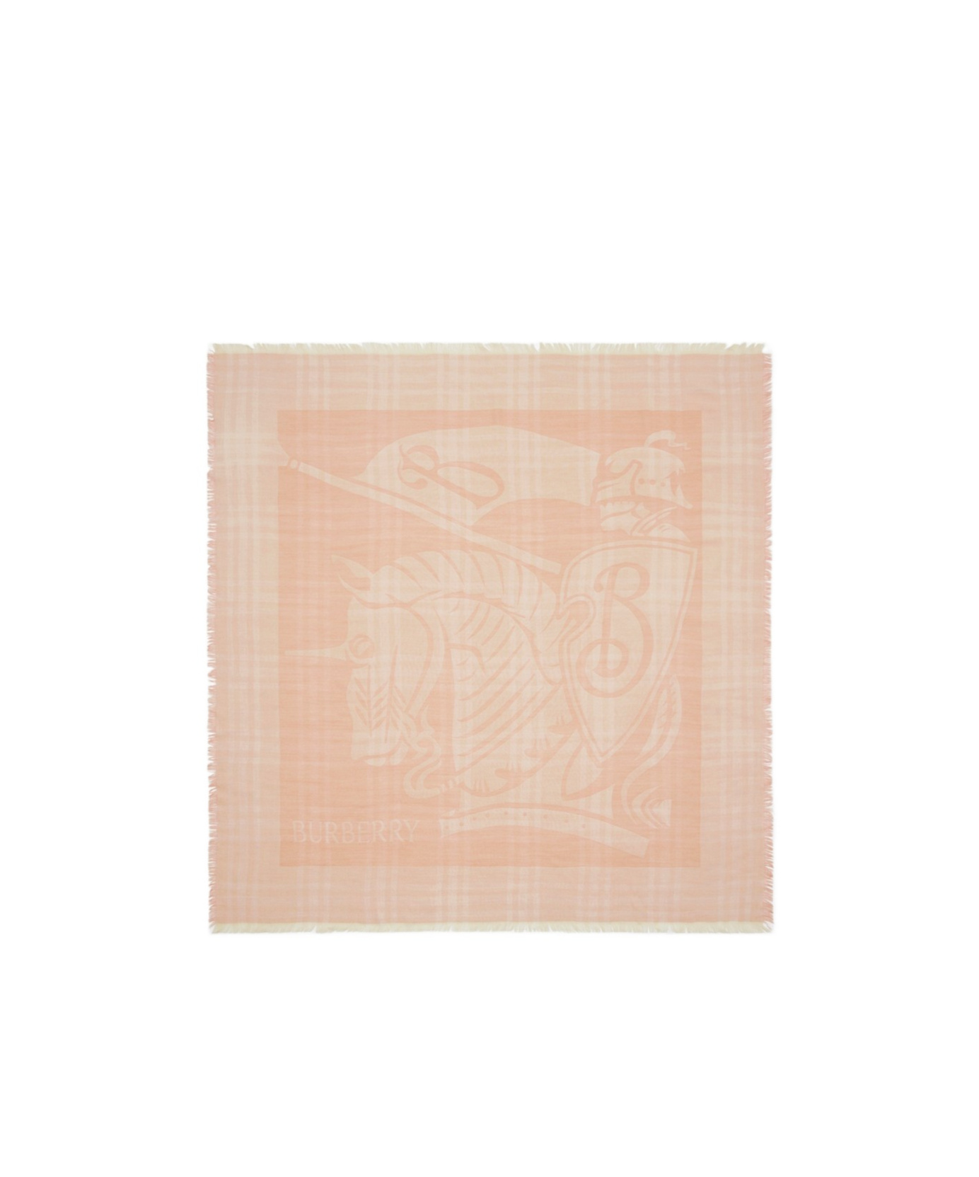 Burberry Ekd Check-pattern Scarf In Nude