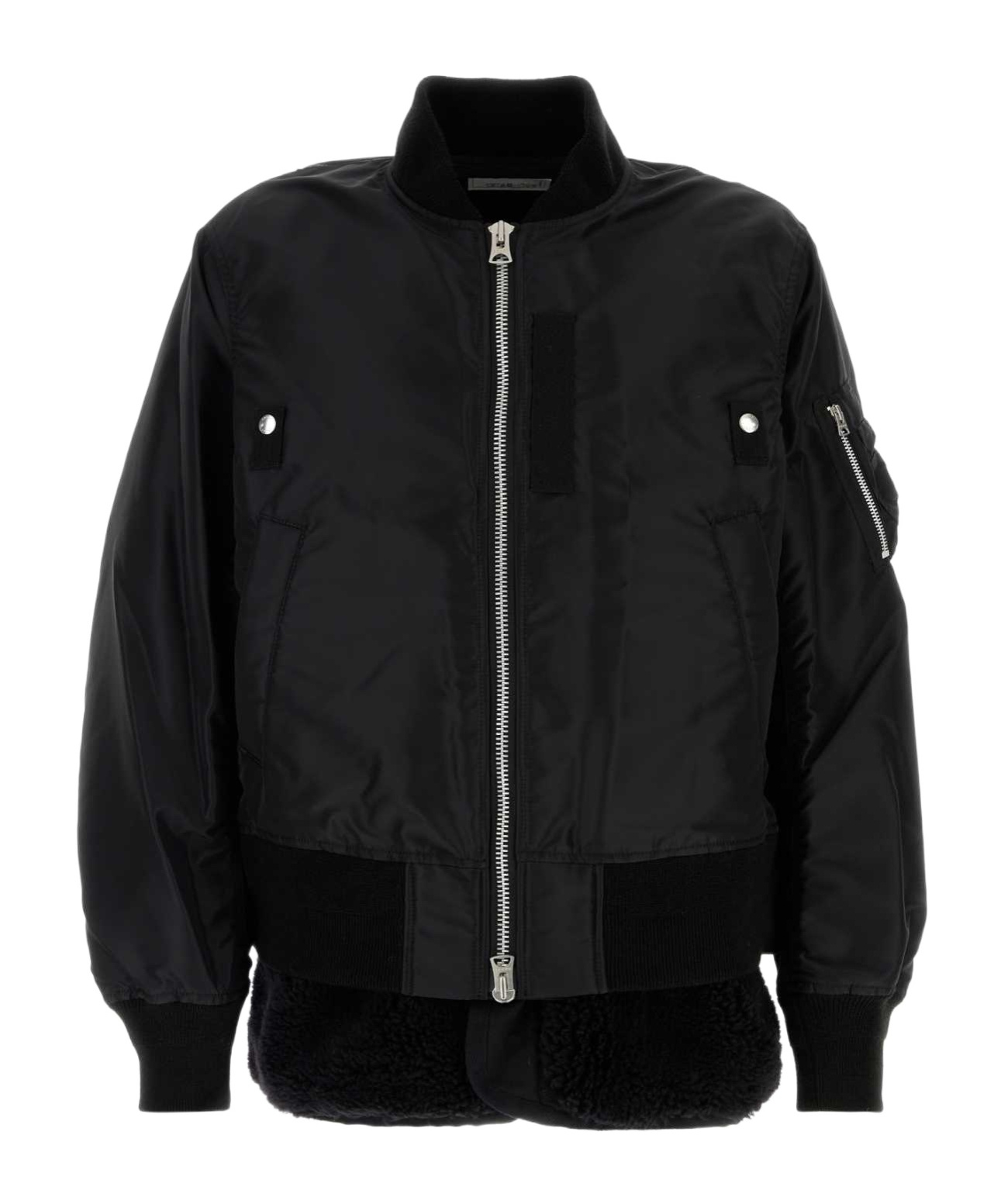 Sacai Zip-up Bomber Jacket In Black