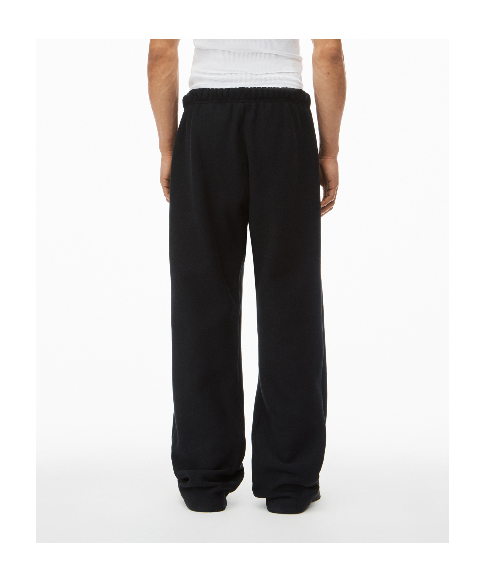 Alexander Wang Logo-embossed Straight-leg Track Pants In Black