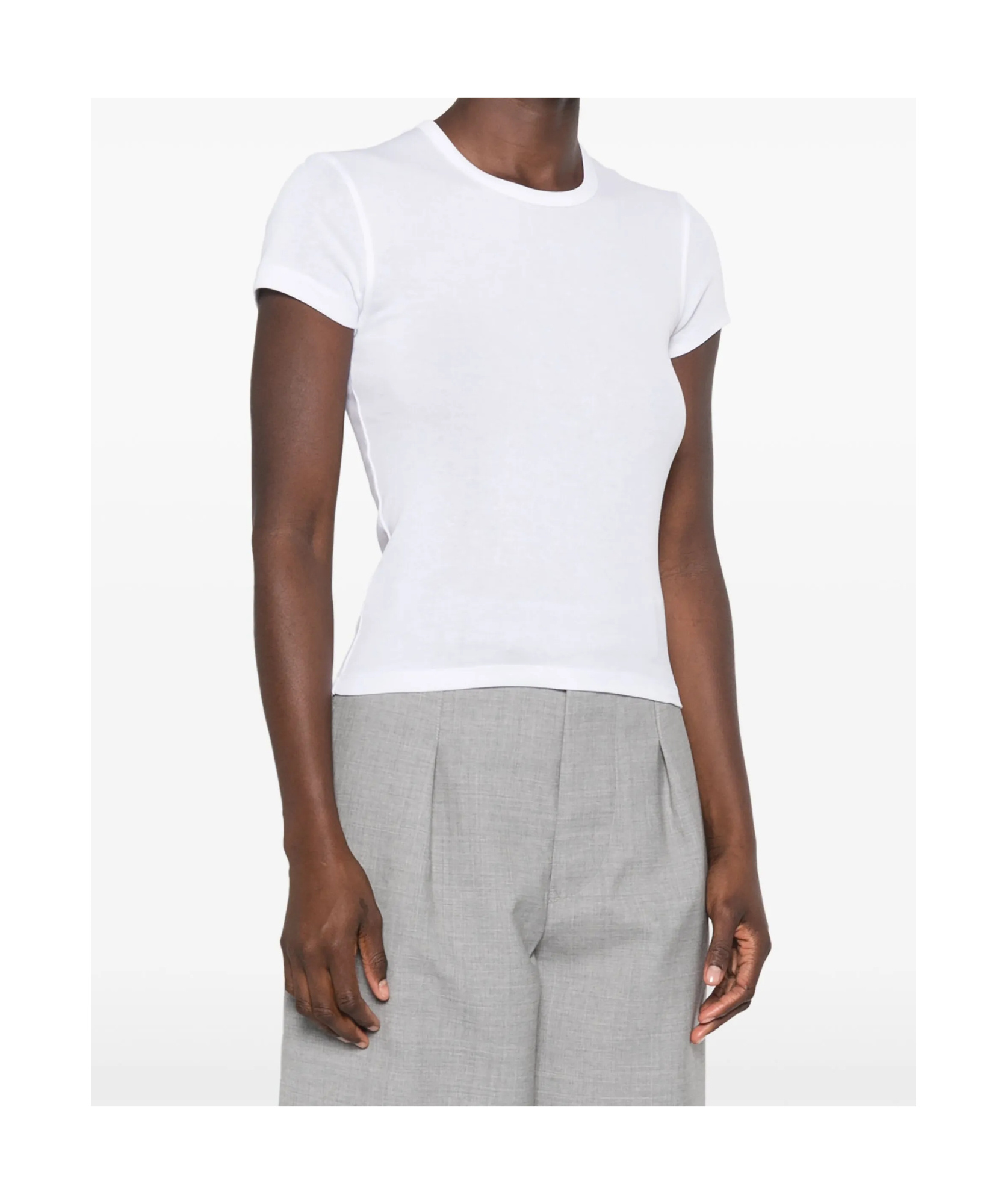 Shop Wardrobe.nyc Round Neck Short Sleeve T-shirt
