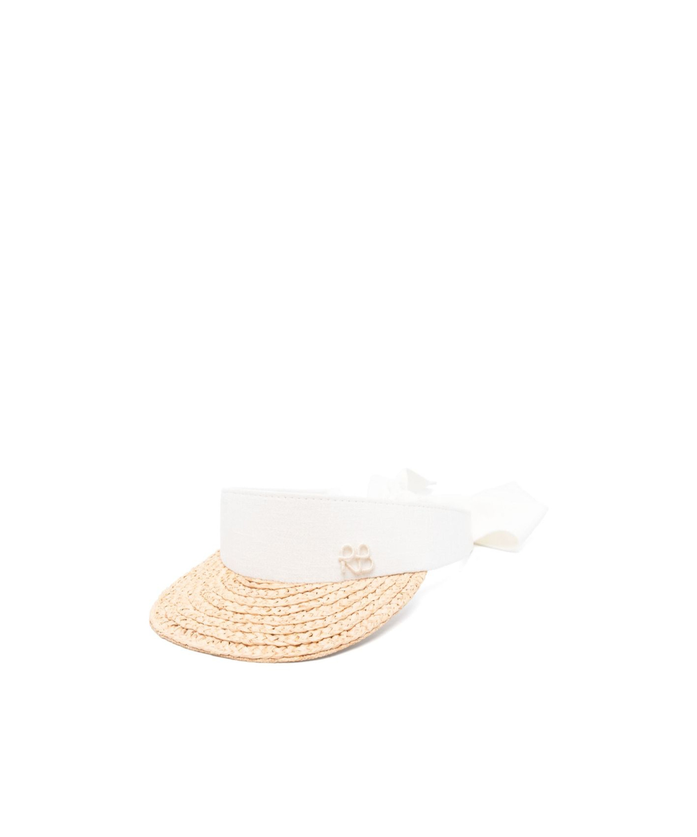 RUSLAN BAGINSKIY STRAW AND LINEN VISOR RUSLAN