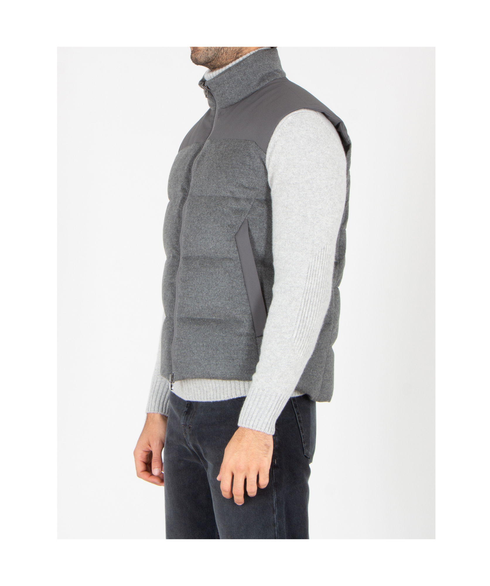 Sease Cashmere Gilet In Gray