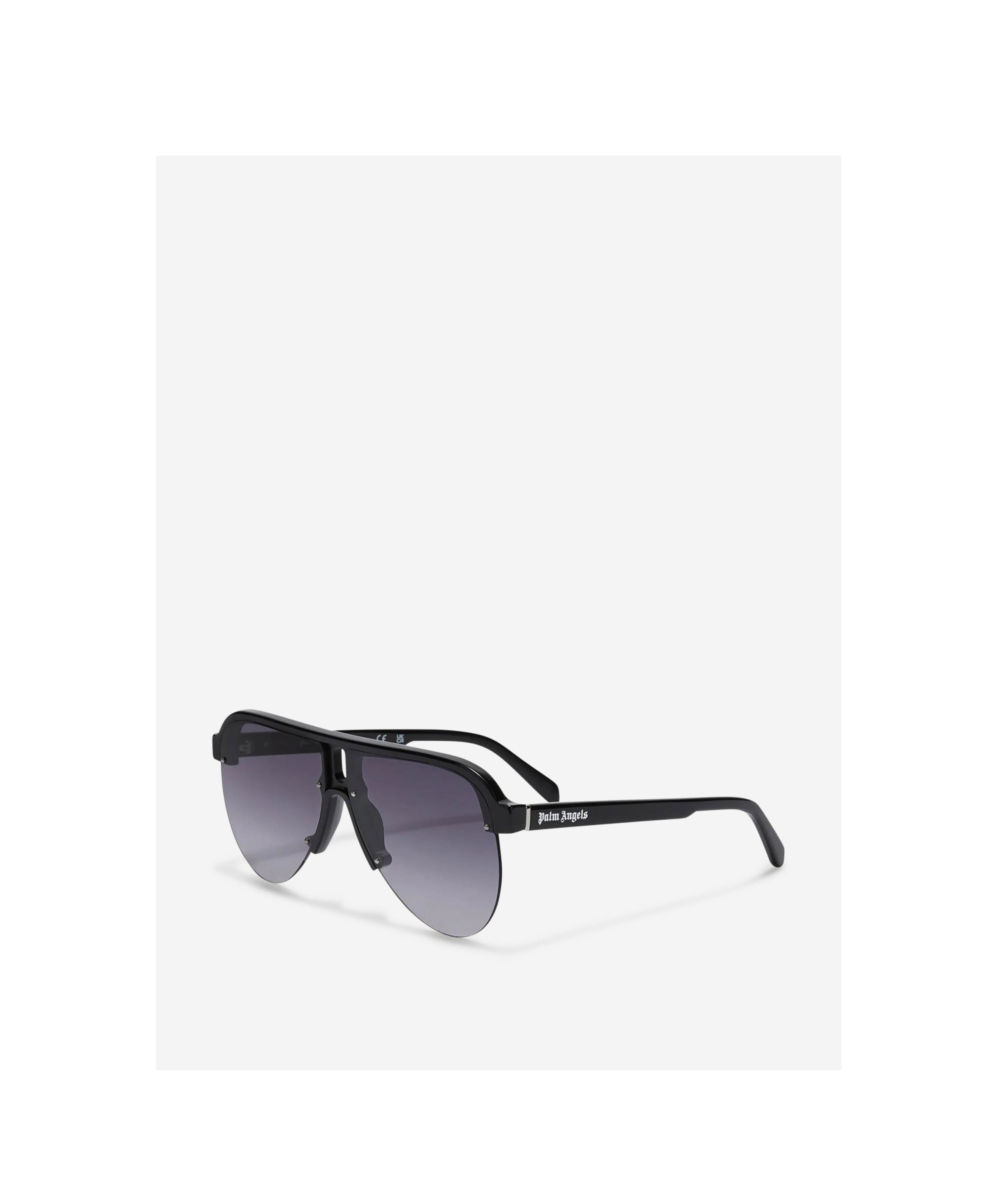 Palm Angels Half Frame Sunglasses In Gray