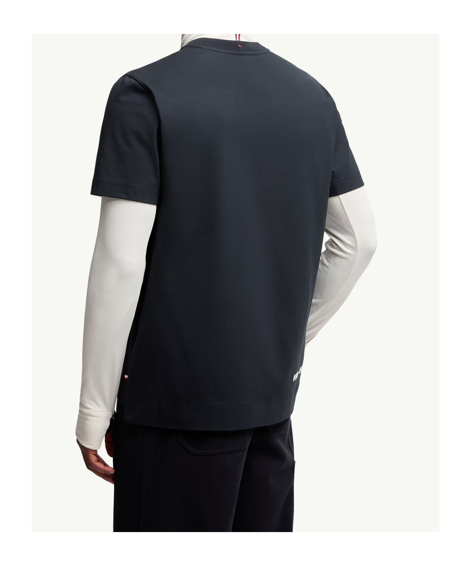Moncler Logo Cotton T-shirt In Blue