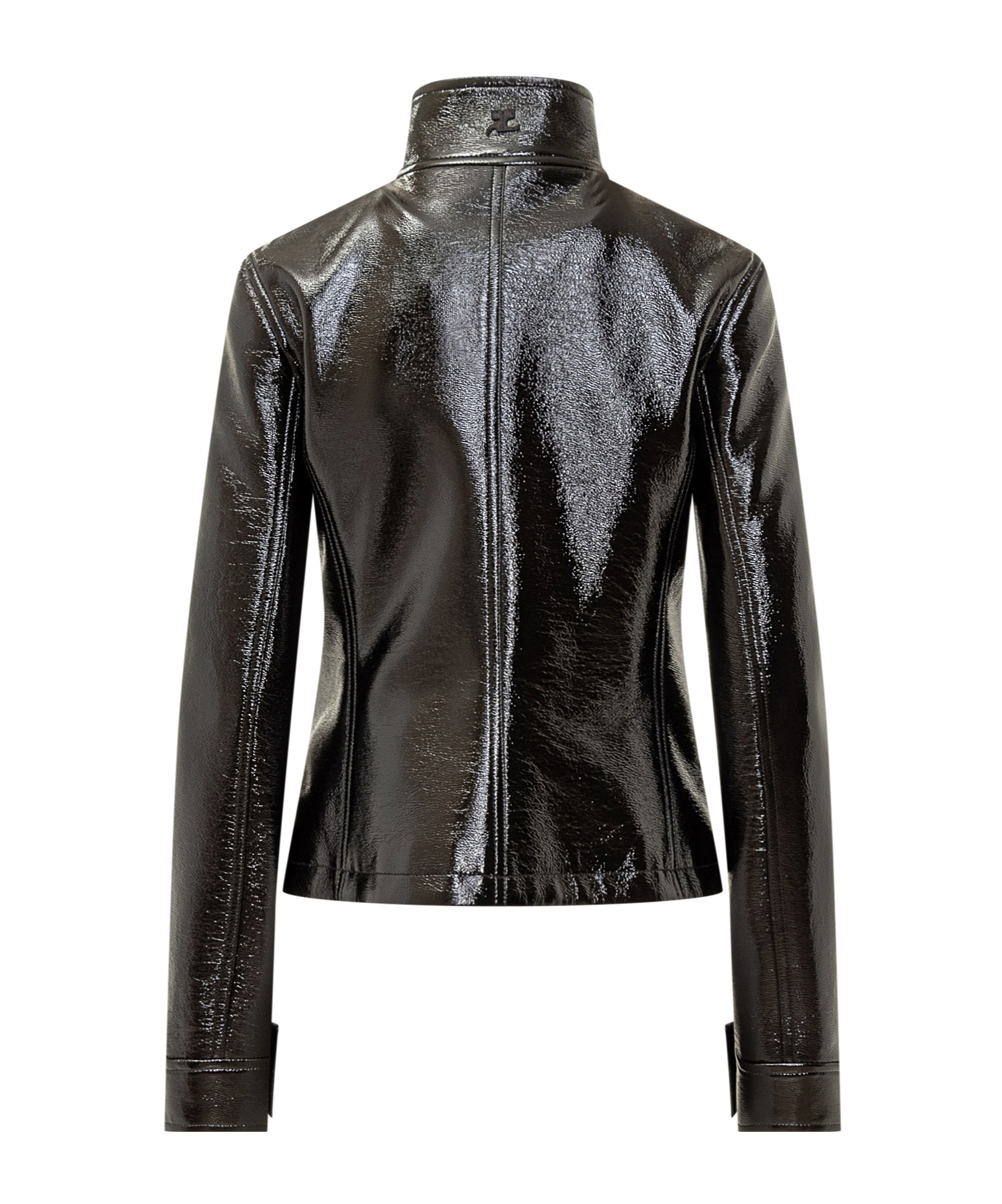 Courrèges Courreges 'motorcycle Vinyl' Jacket In Black