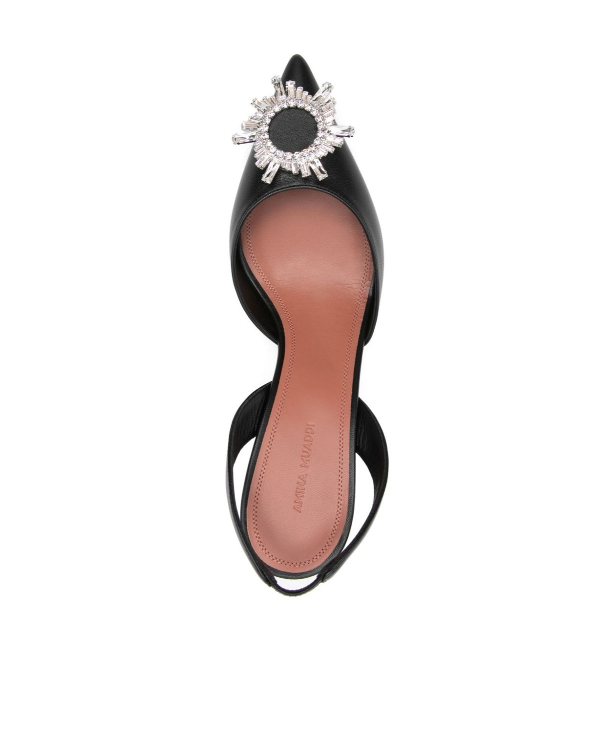 Amina Muaddi 70mm Begum Crystal-embellished Slingback Pumps In Black