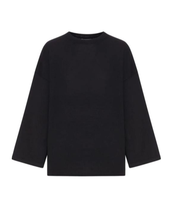 Khaite Long-sleeved Sweater In Black