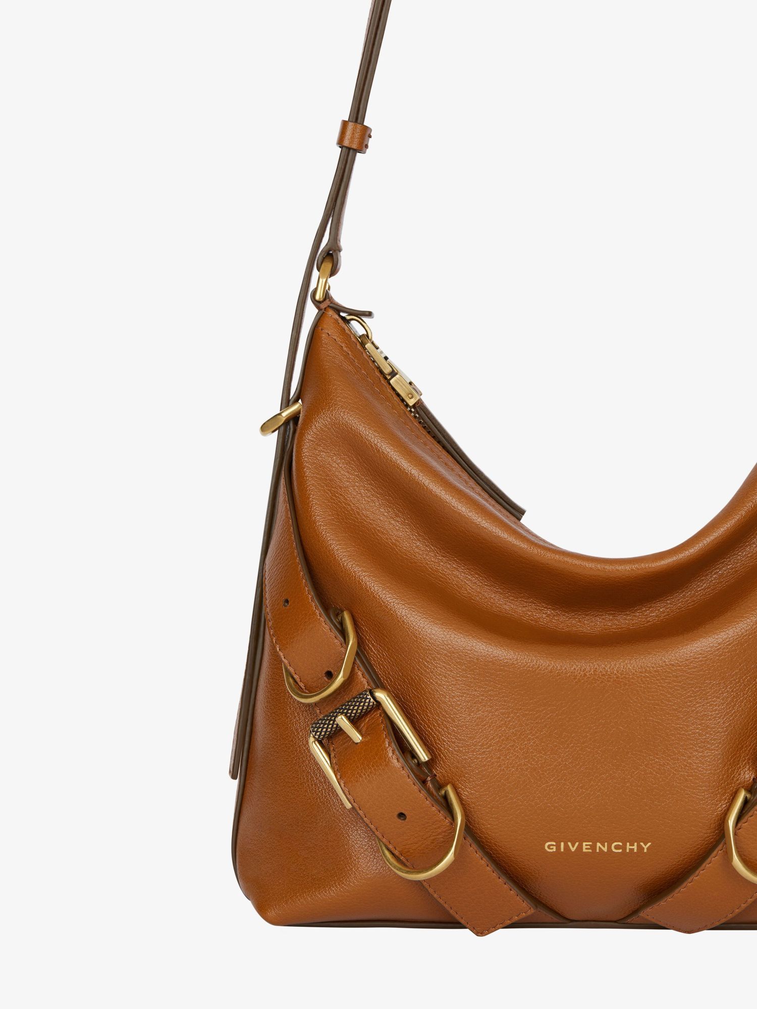 Givenchy Voyou Crossbody Bag In Leather In Brown