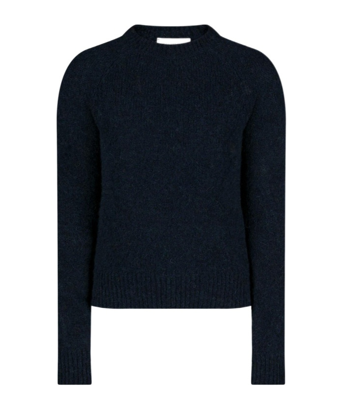 Dries Van Noten Long-sleeved Knitted Sweater In Blue