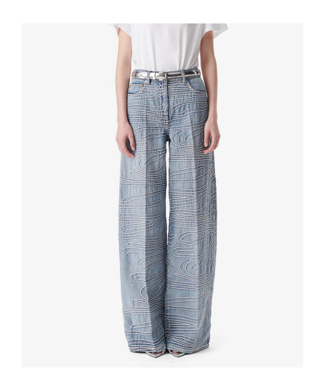 Iro Jeans With Belt Loops In Blue