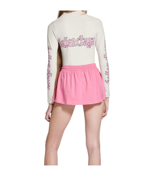 Balenciaga Crew Neck Graphic Print Long Sleeves Top