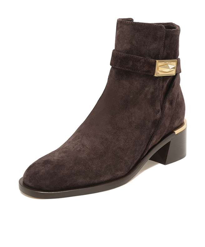 Jimmy Choo Diantha 45 Suede Ankle Boots In Black