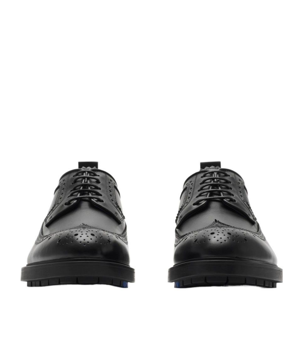 Burberry Leather Loch Brogues In Black