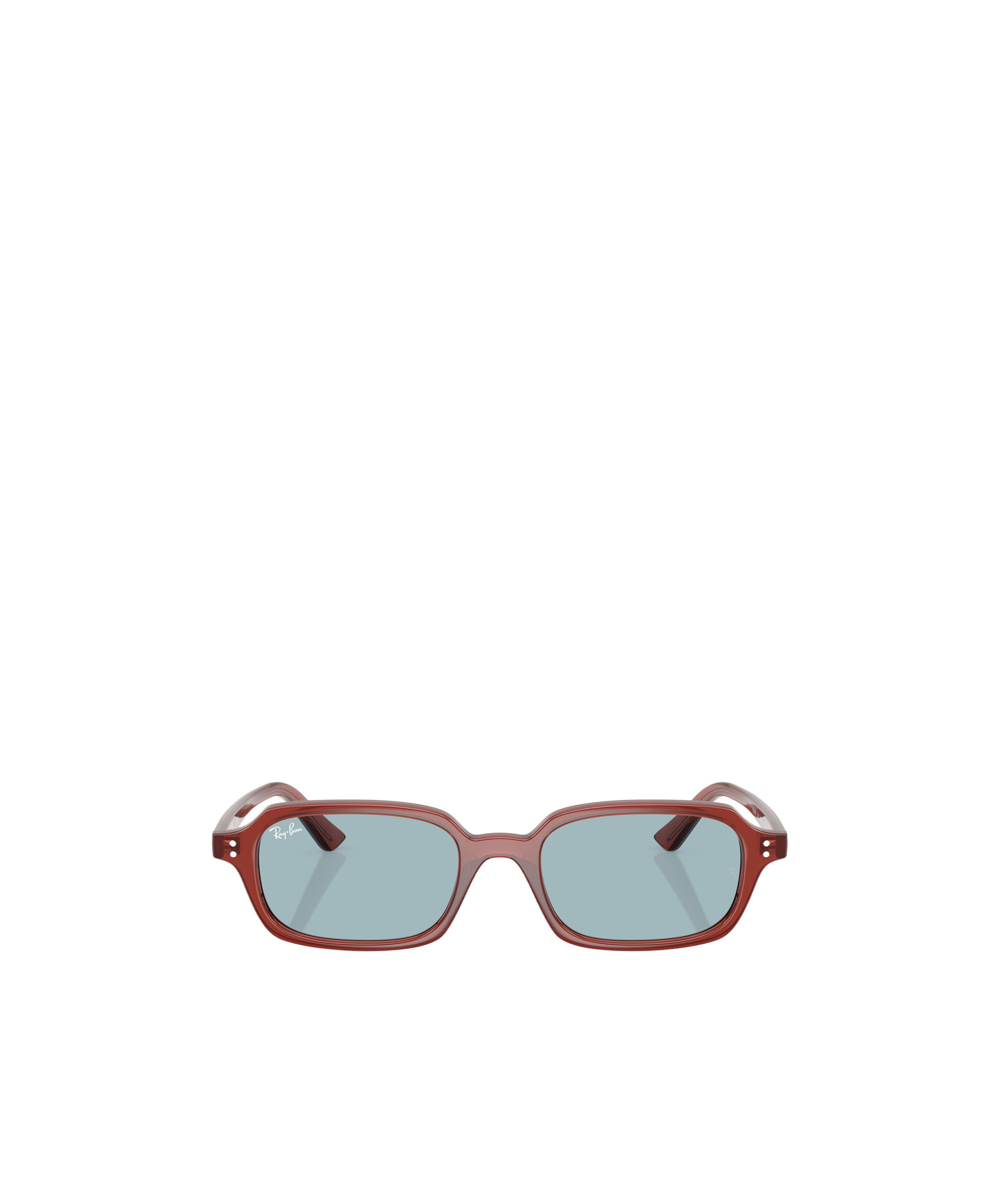 Ray Ban Zuri Bio-based Sunglasses Rosty Brown Frame Blue Lenses 52-19 In Red