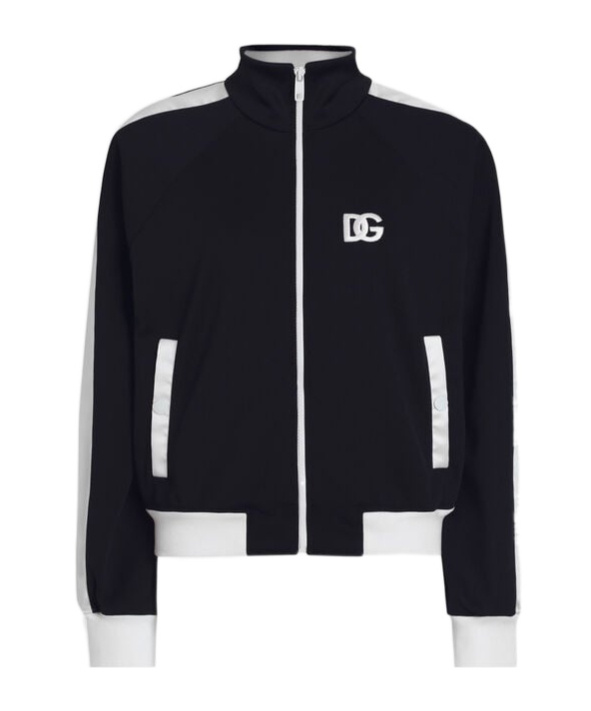 Dolce & Gabbana Logo-embroidered Sweatshirt In Black