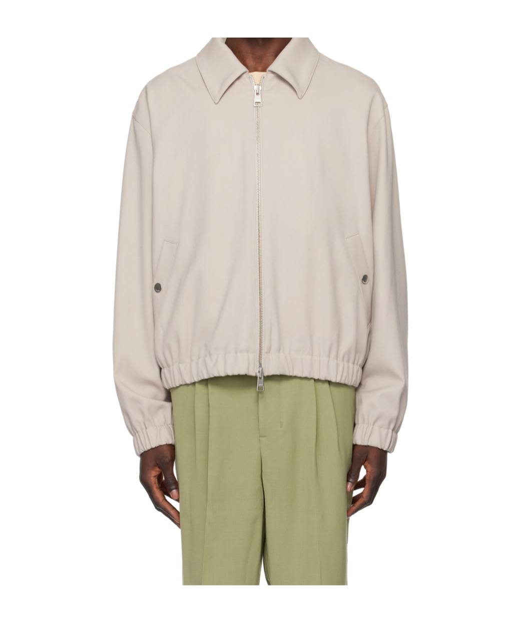 Ami Alexandre Mattiussi Ami De Cœur Pilot Jacket In White