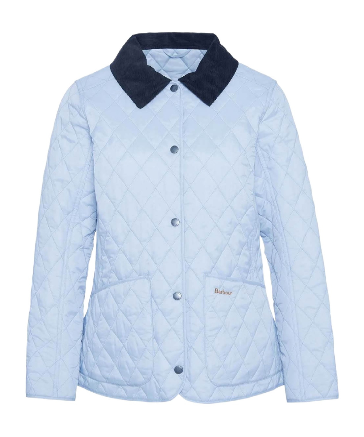 Barbour Quilted Jacket With Classic Diamond Pattern In Blue