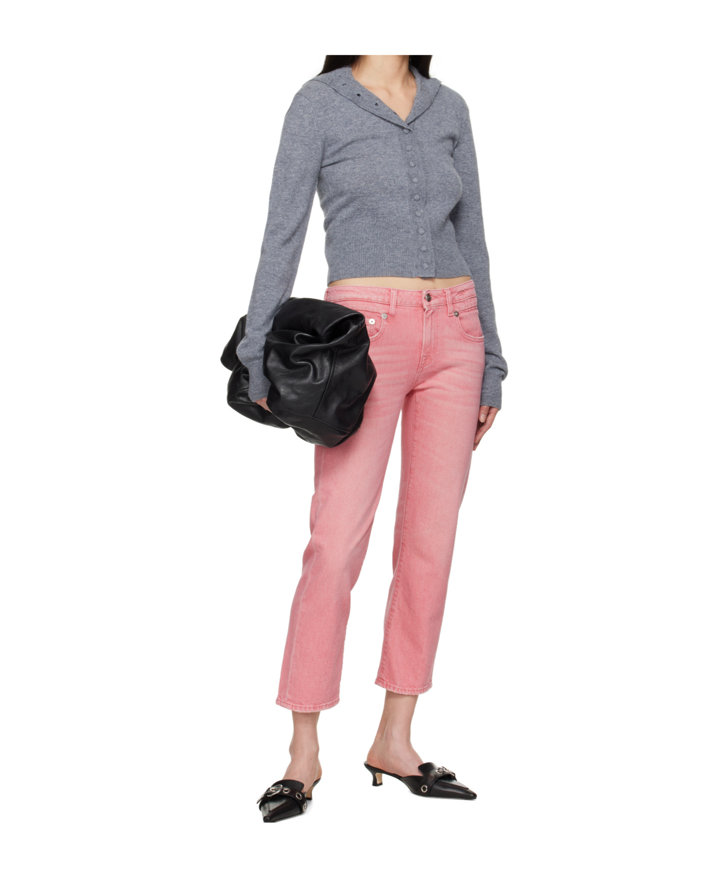 R13 Pink Boy Straight Jeans In Pink