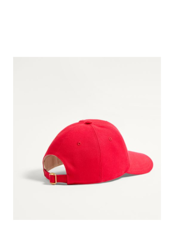 Valentino Garavani Red Cotton Hat In Red