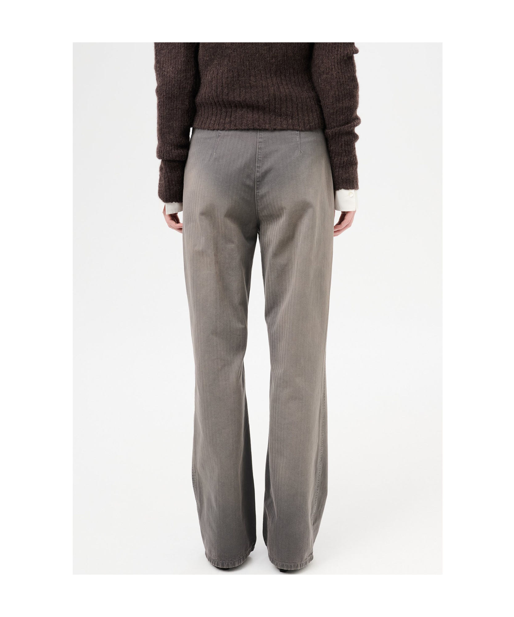 Our Legacy Faded Herringbone Motorcycle Pants In Brown