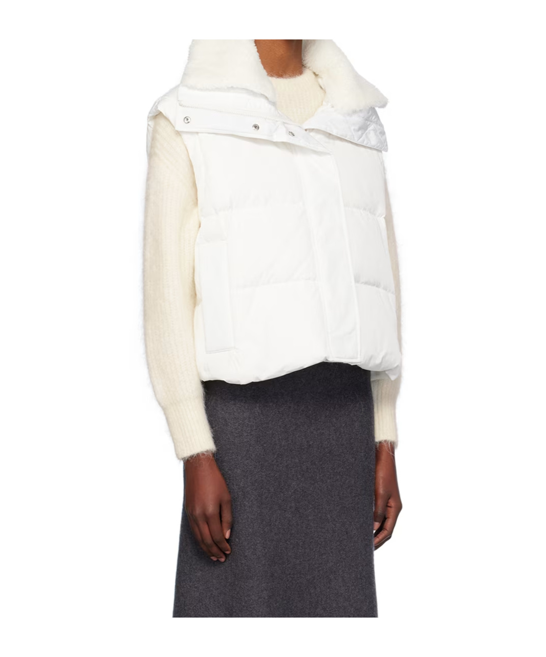 Yves Salomon Ultralight Down Vest In White