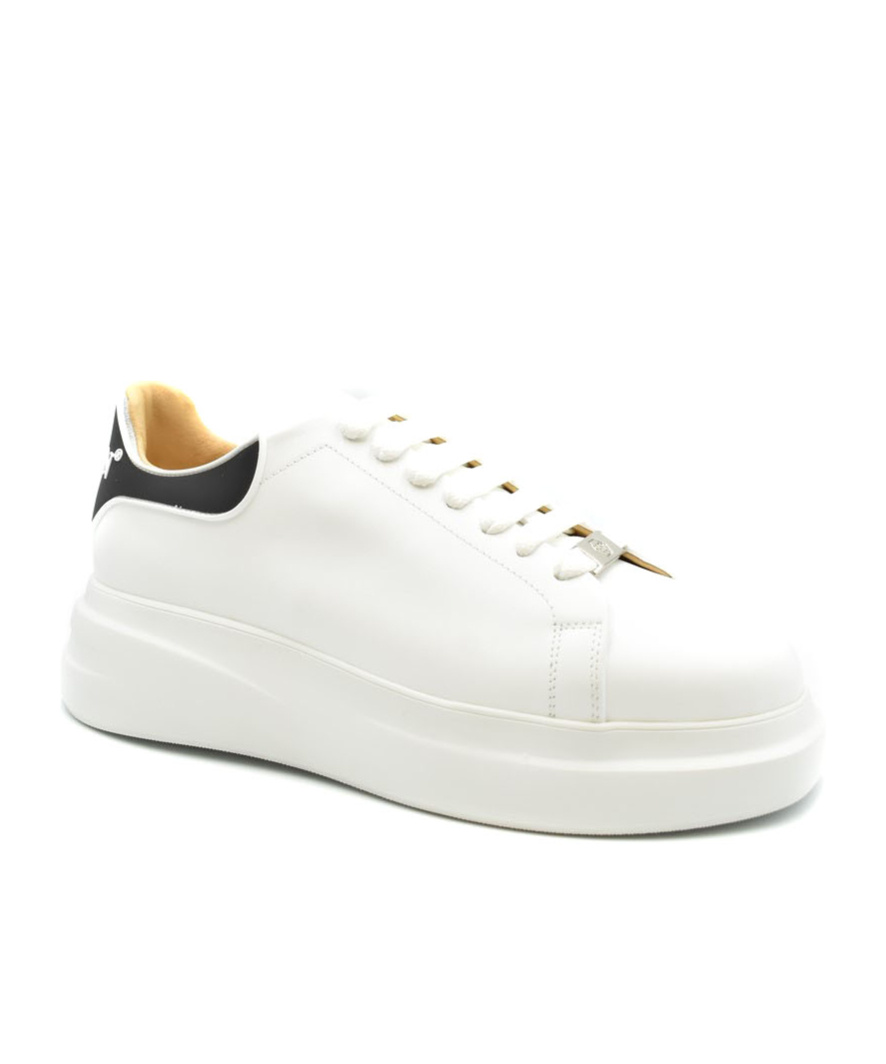 PHILIPP PLEIN LO-TOP LEATHER SNEAKERS 