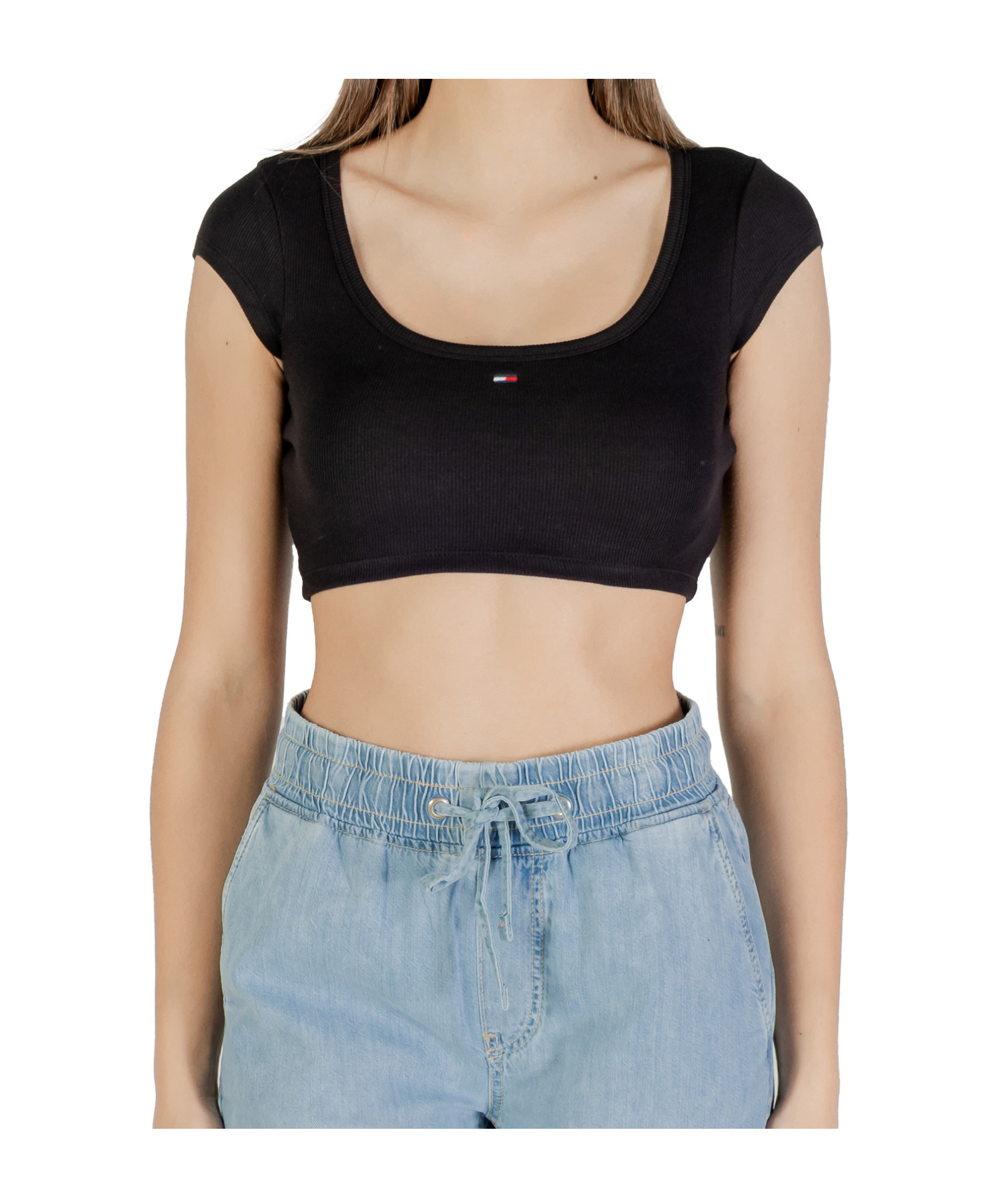 Tommy Hilfiger Short-sleeved Vest In Black