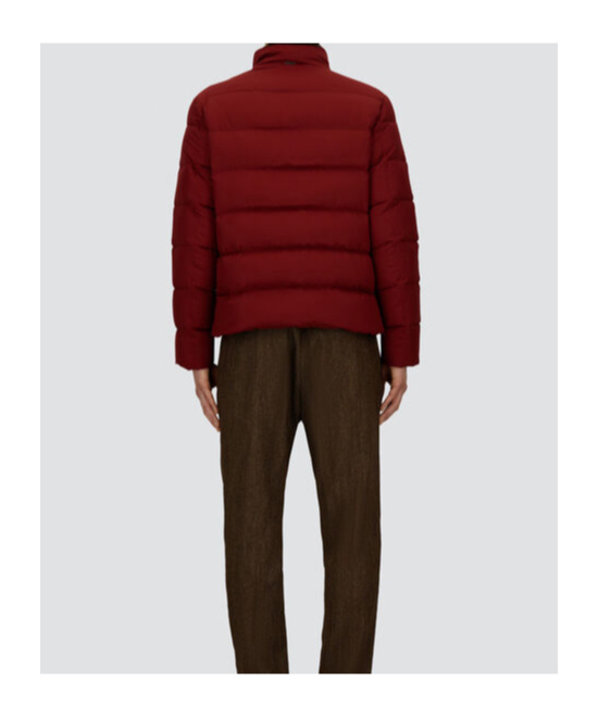 Herno Bomber Jacket In Arendelle And Faux Fur In Red