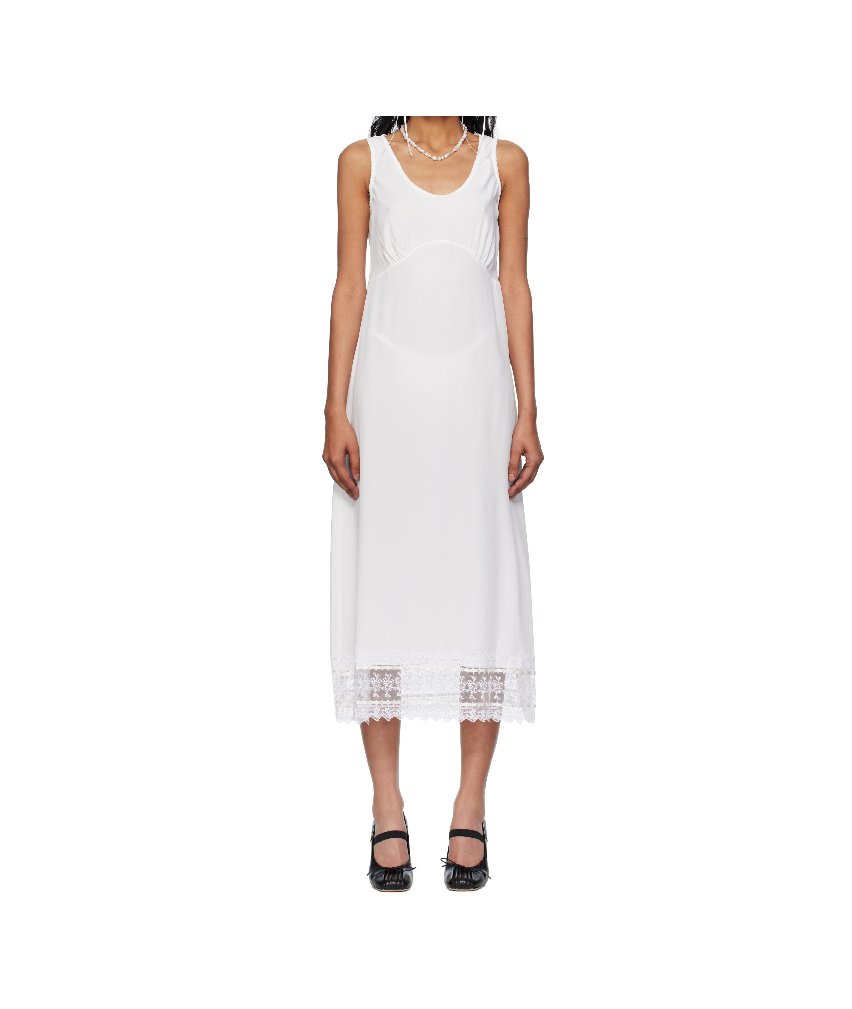 Simone Rocha Trim Slip Dress In White