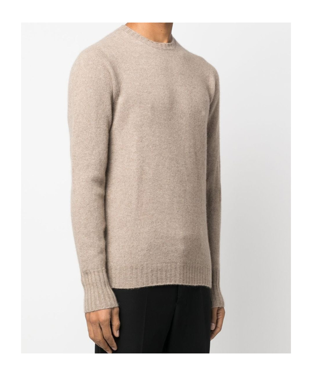 Drumohr Crew-neck Cashmere Jumper In Nude