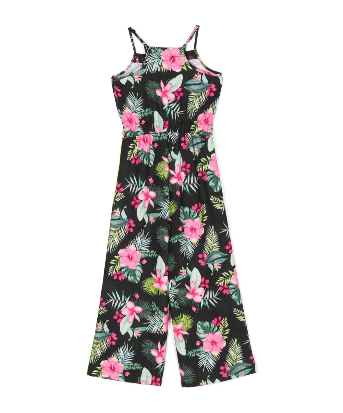 Monnalisa Floral-print Jersey Jumpsuit In Green