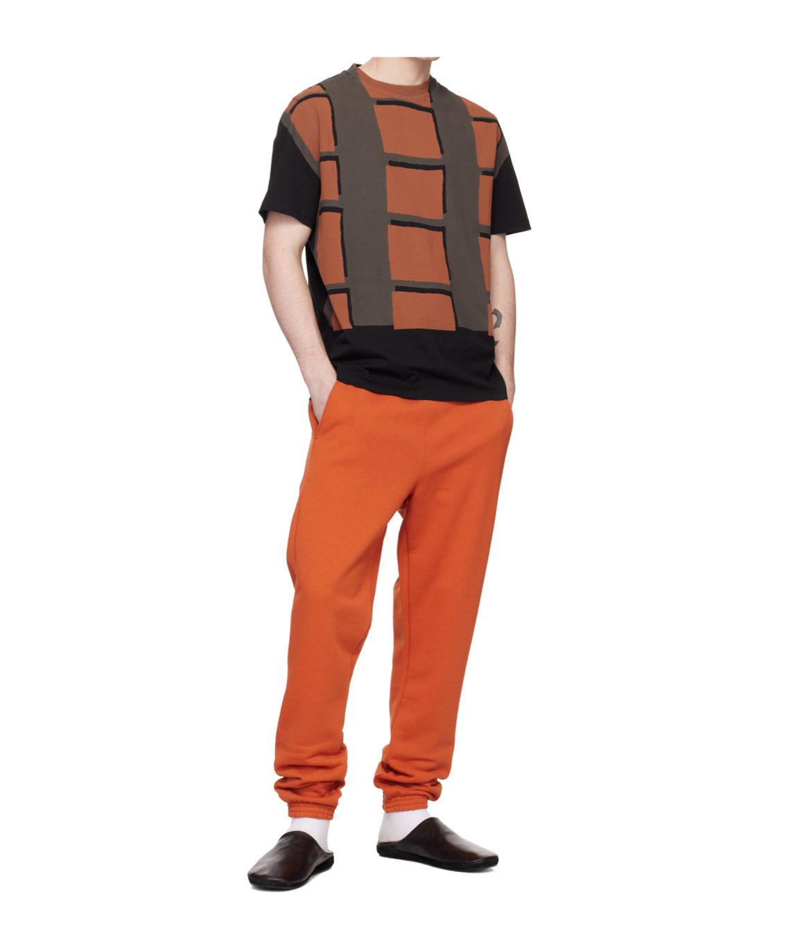 Paul Smith Geometric-print Short-sleeve T-shirt In Brown