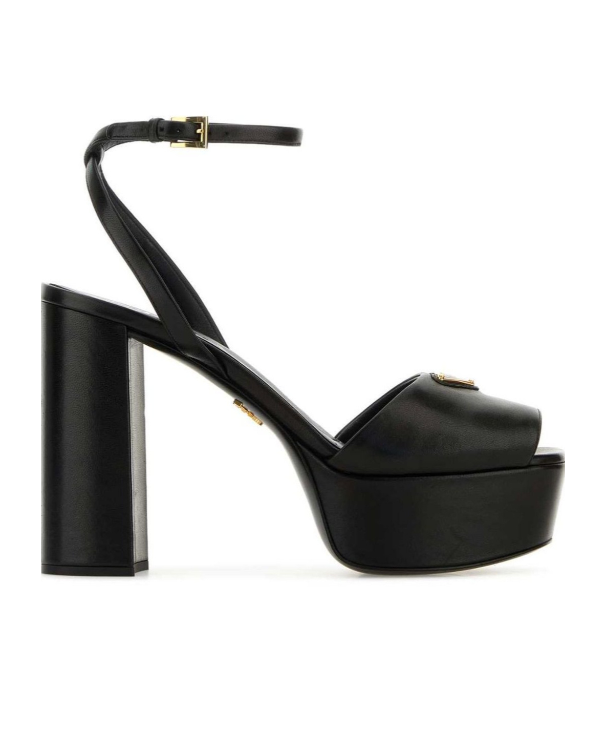 Prada Nappa Leather Platform Sandals In Black
