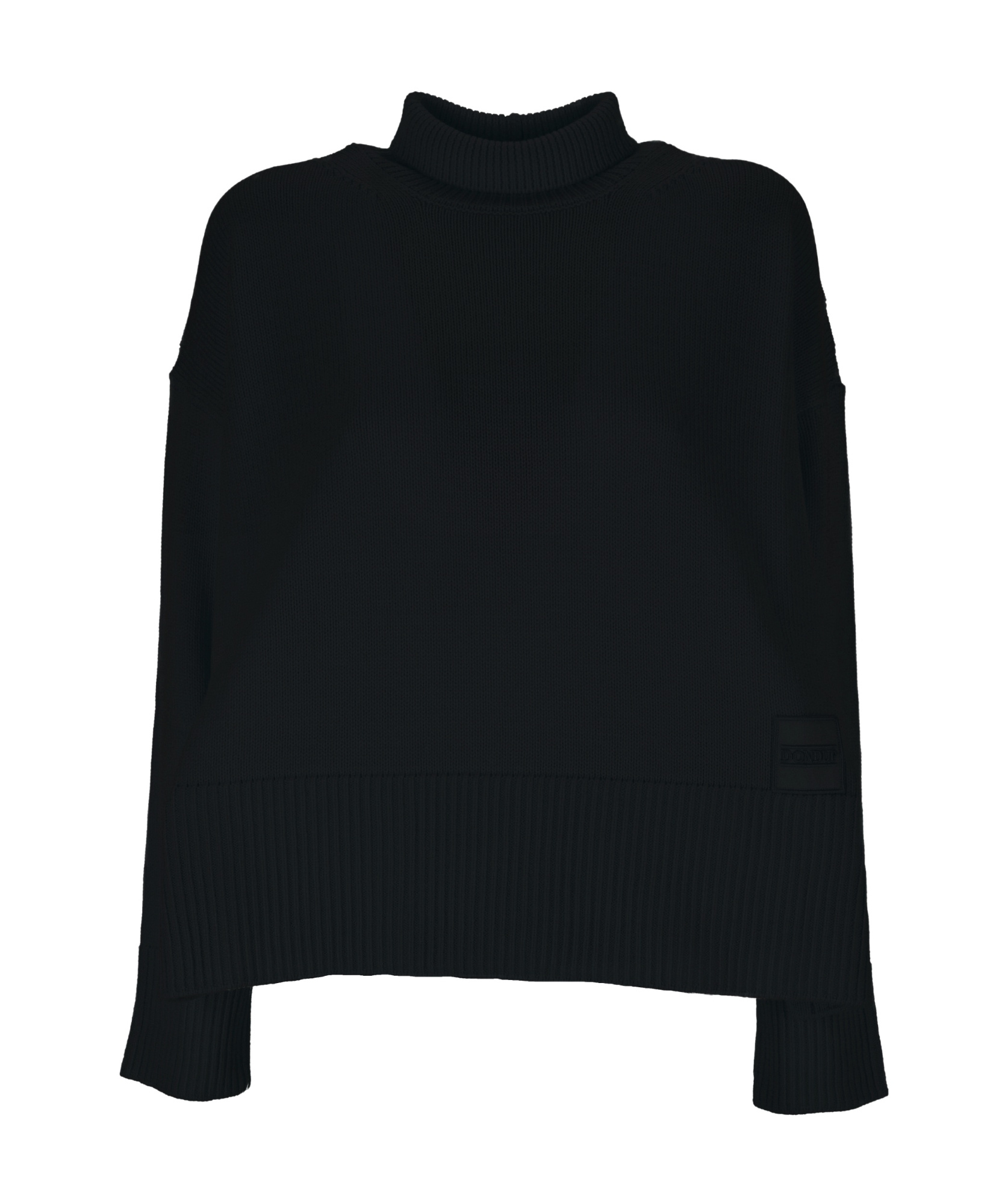 Dondup Long-sleeved Turtleneck Sweater In Black