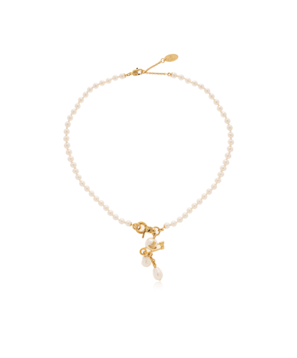 Vivienne Westwood Sheryl Faux Pearl Gold-plated Necklace In Yellow