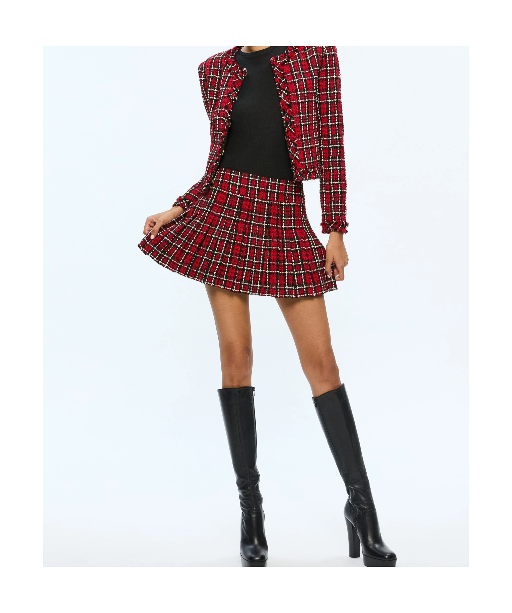 Shop Aliceolivia Checked Casual Jacket In Red