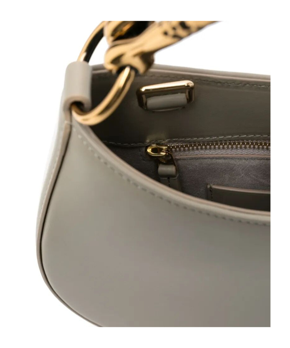 Shop Lanvin Hobo Cat Leather Bag In Nude