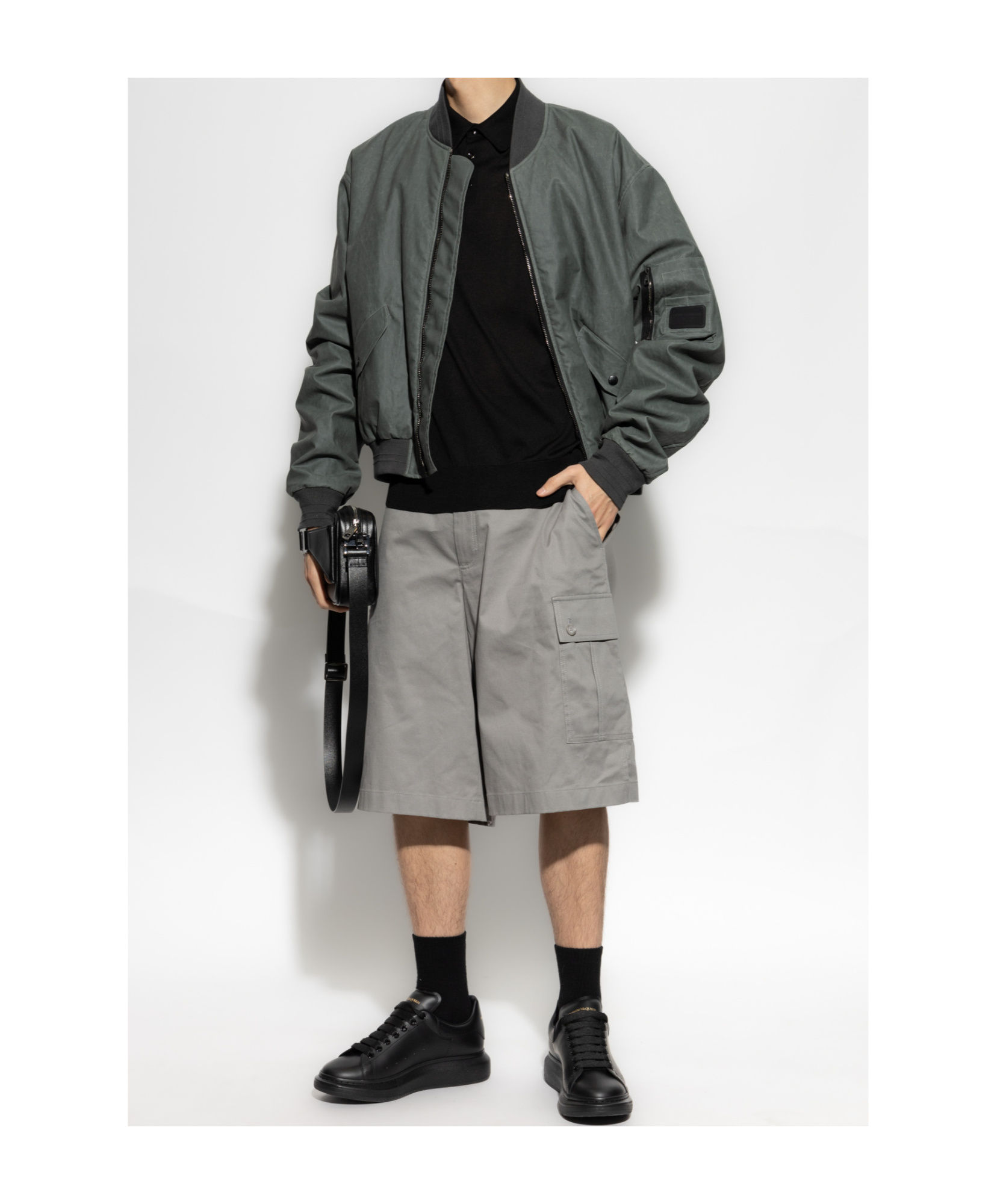 Dolce & Gabbana Belt-loop Shorts In Gray