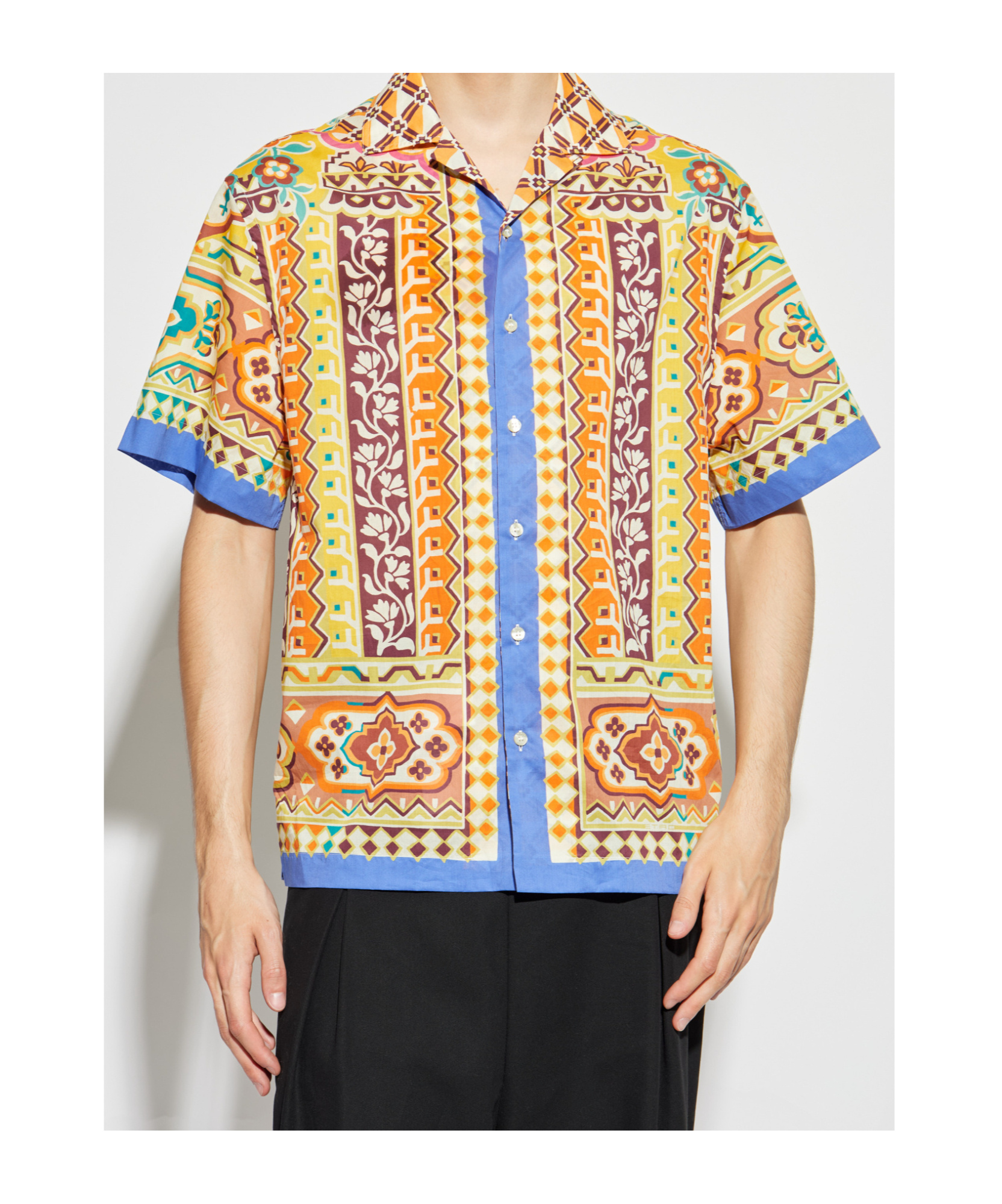 Etro Geometric-patterned Short-sleeve Shirt In Multi