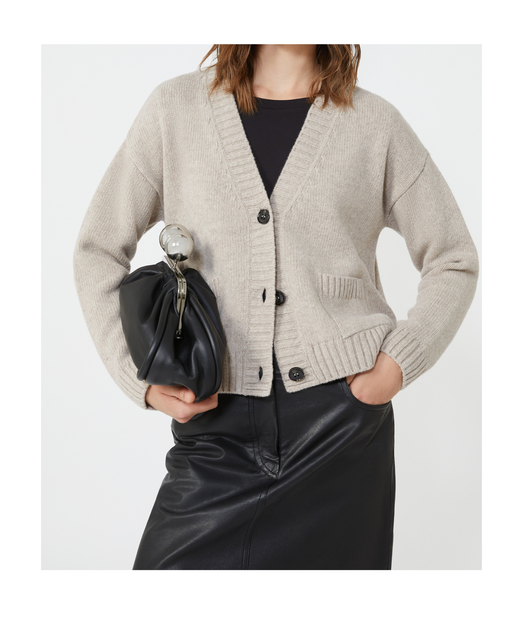 Weekend Max Mara V-neck Cardigan In Neutral