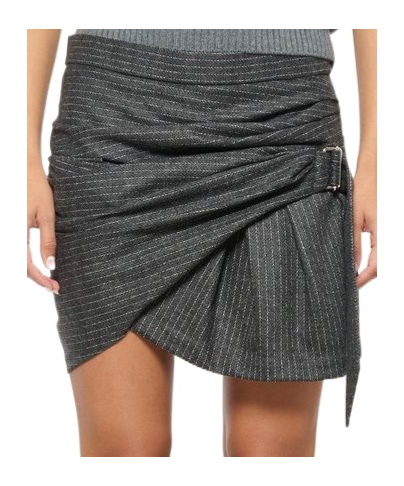 Isabel Marant Skirt With Metal Rings In Gray