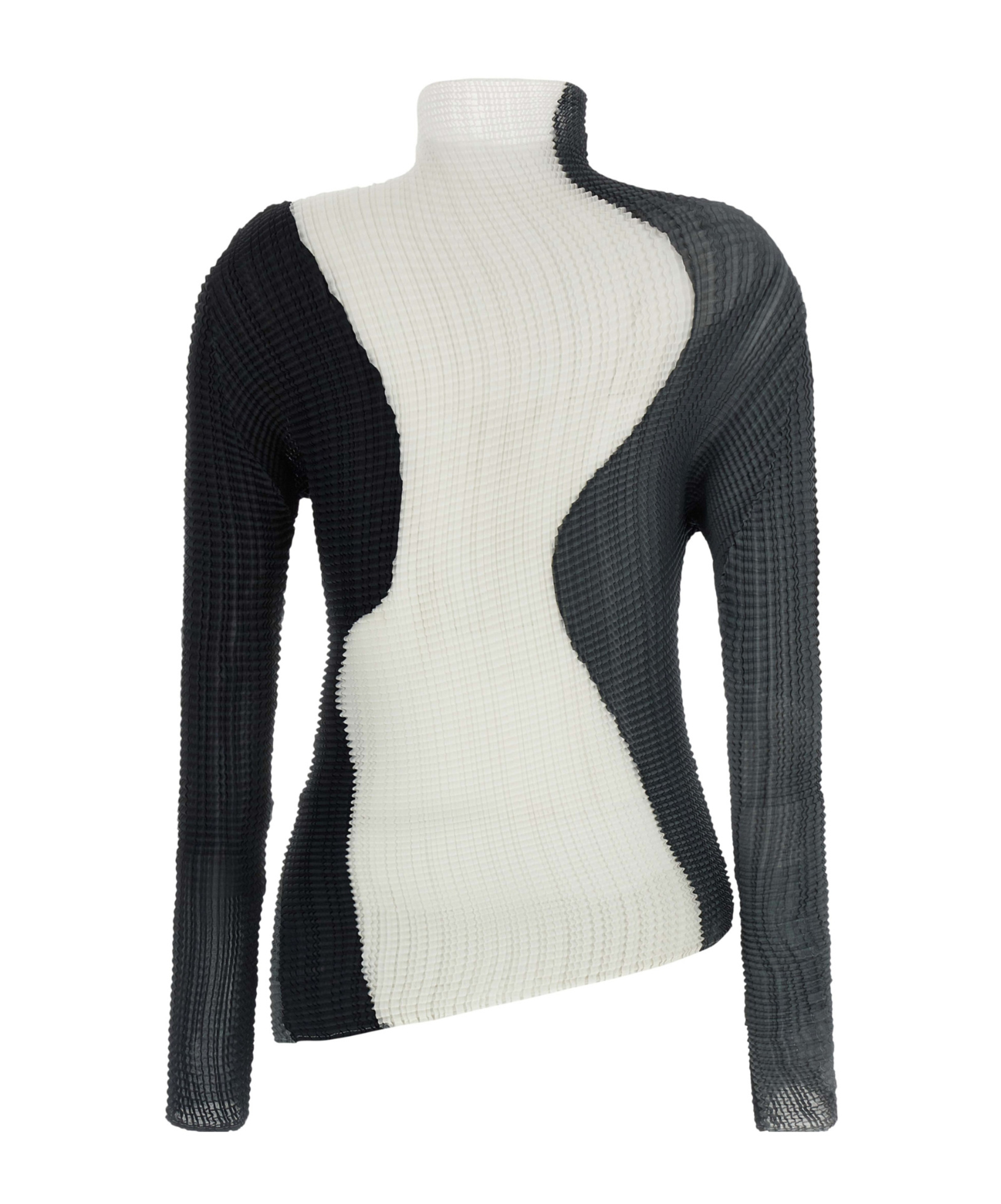 Issey Miyake Abstract Tint Pleats Blouse In Multi