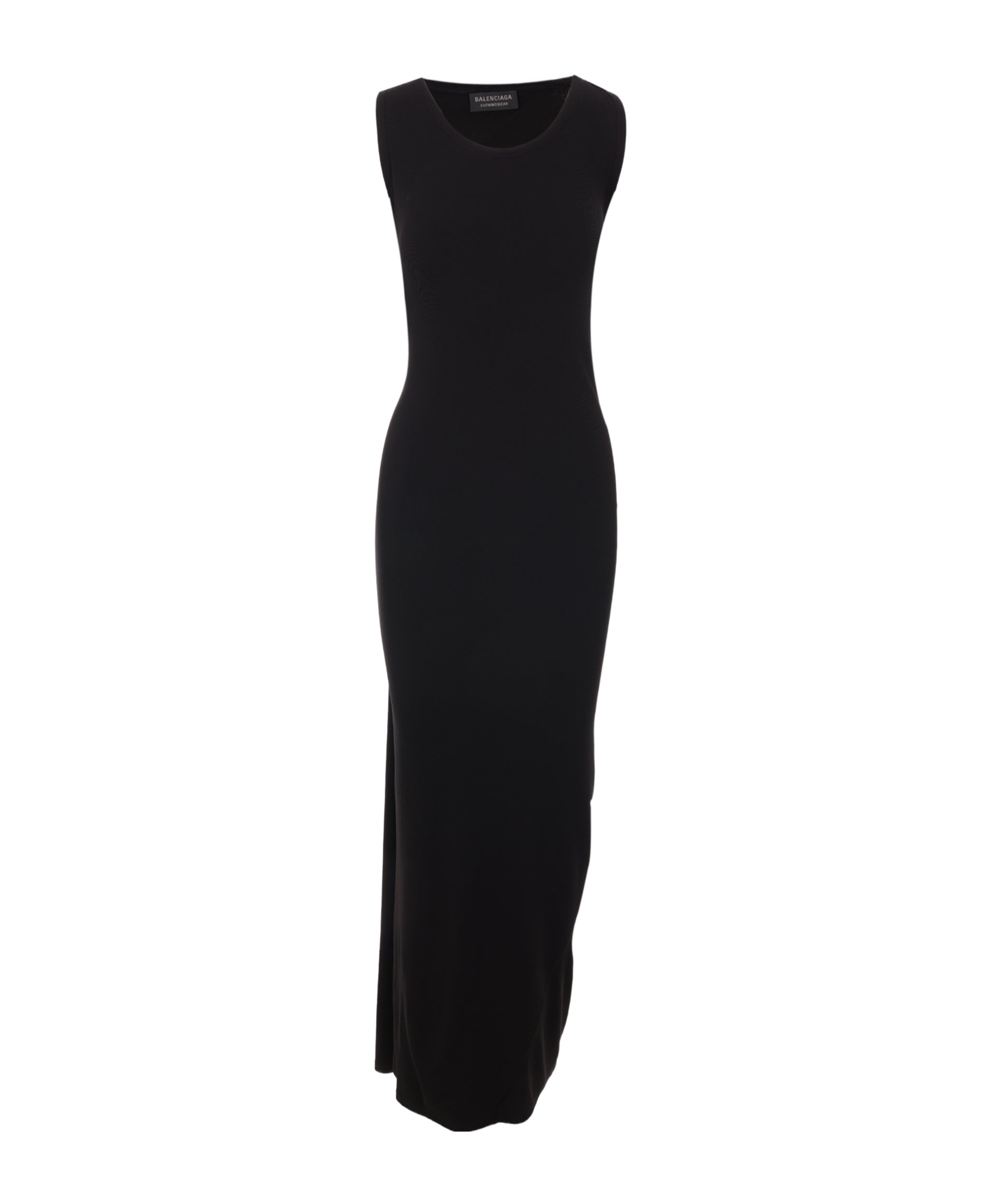 Balenciaga Stretch Viscose Long Dress In Black