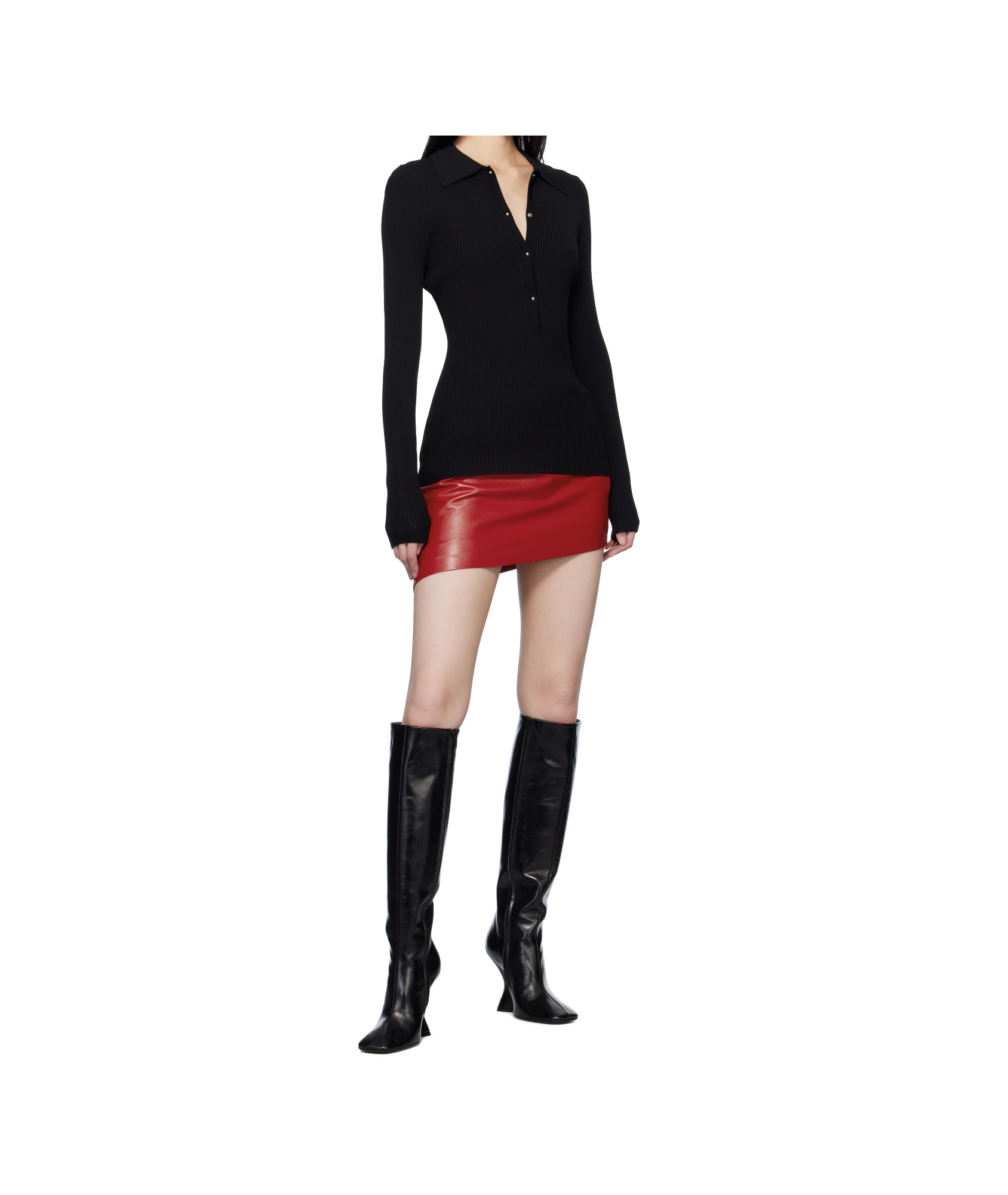 16arlington Ribbed Knit Long Sleeve Sweater