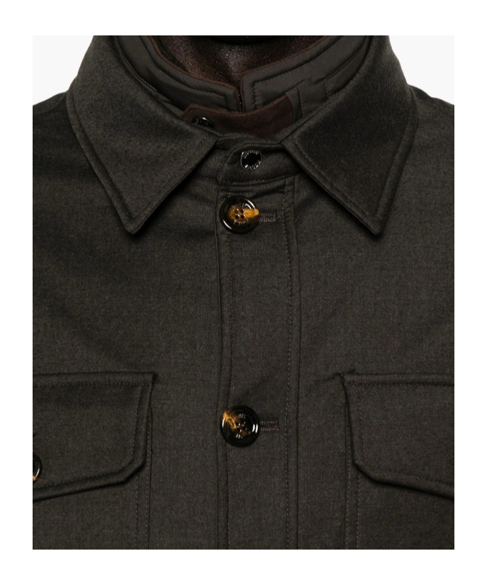 Moorer Long-sleeved Casual Jacket In Brown